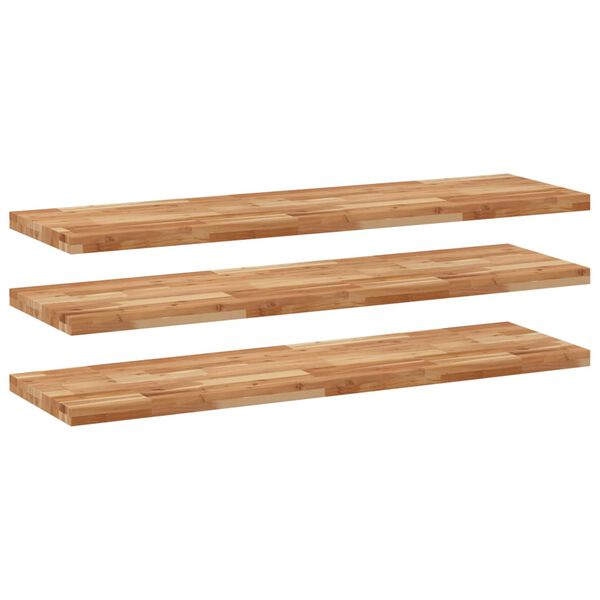 vidaXL Floating Shelves 3 pcs 120x40x4 cm Oil Finished Solid Wood Acacia