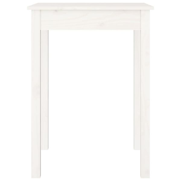 vidaXL Dining Table White 55x55x75 cm Solid Wood Pine