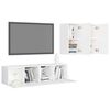vidaXL 4 Piece TV Cabinet Set White Engineered Wood