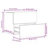 vidaXL Bedside Table 2 pcs White 39 x 34 x 33 cm Solid pinewood