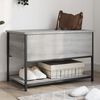 vidaXL Storage Bench Grey Sonoma 70x42.5x47 cm Engineered Wood