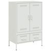 vidaXL Highboard White 68x39x101.5 cm Steel