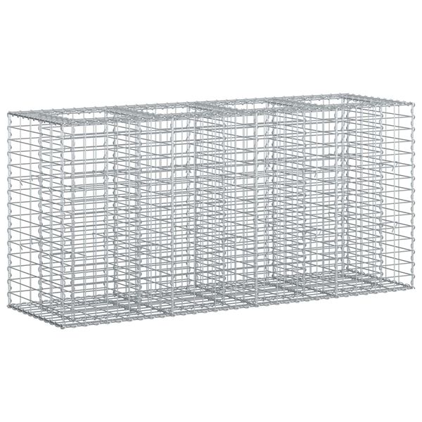 vidaXL Gabion Raised Bed Silver 170 x 50 x 80 cm Galvanised Steel