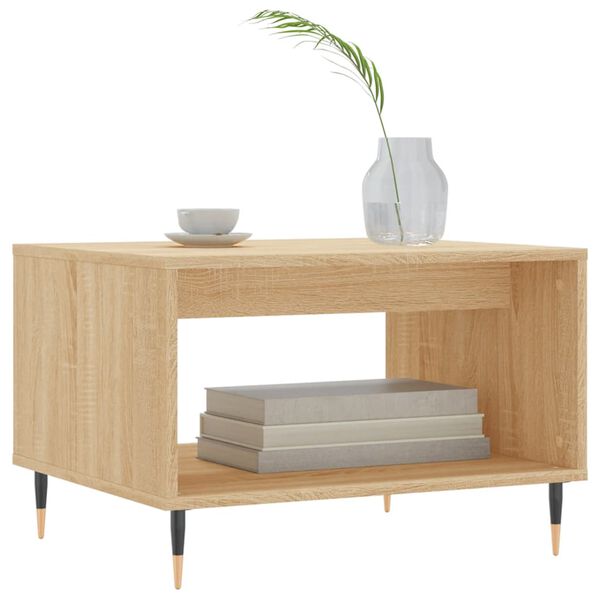 vidaXL Coffee Table Sonoma Oak 60x50x40 cm Engineered Wood