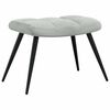 vidaXL Relaxing chair with Footstool 2 pcs Light Grey Velvet