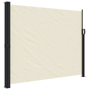 vidaXL Retractable Side Awning Cream 160x600 cm