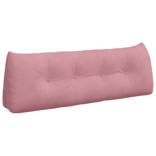 vidaXL Back Pillow Pink 140 x 24 x 50 cm Velvet