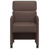 vidaXL Dining Chairs 2 pcs Brown 58 x 65 x 98 cm Faux leather