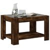 vidaXL Coffee Table with LED Smoked Oak 73x53x45 cm Engineered Wood