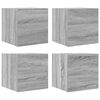 vidaXL 4 Piece Wall-mounted TV Cabinet Set Grey Sonoma 30,5x30x30 cm