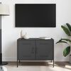 vidaXL TV Cabinet Black 68x39x50.5 cm Steel