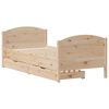 vidaXL Bed Frame without Mattress 100x200 cm Solid Wood Pine
