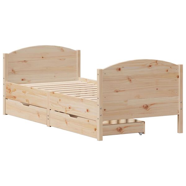 vidaXL Bed Frame without Mattress 100x200 cm Solid Wood Pine