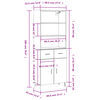 vidaXL Highboard Grey Sonoma 69.5x34x180 cm Engineered Wood