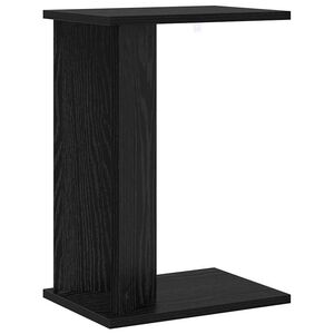 vidaXL End Table Black Oak 35 x 25 x 50 cm Engineered Wood