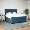 vidaXL Box Spring Bed with Mattress Blue 200x200 cm Velvet