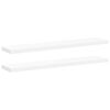 vidaXL Floating Wall Shelves 2 pcs White 120x23.5x3.8 cm MDF