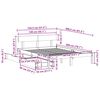 vidaXL Bed Frame without Mattress 140x200 cm Solid Wood Pine