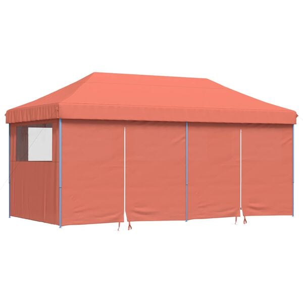 vidaXL Party Tent Folding Terracotta 292 x 580 x 315 cm Oxford Fabric