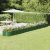 vidaXL Garden Raised Bed Galvanised Steel 620x80x36 cm Green