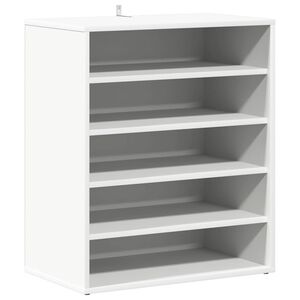 vidaXL Shoe Cabinet White 60x35x70 cm Engineered Wood