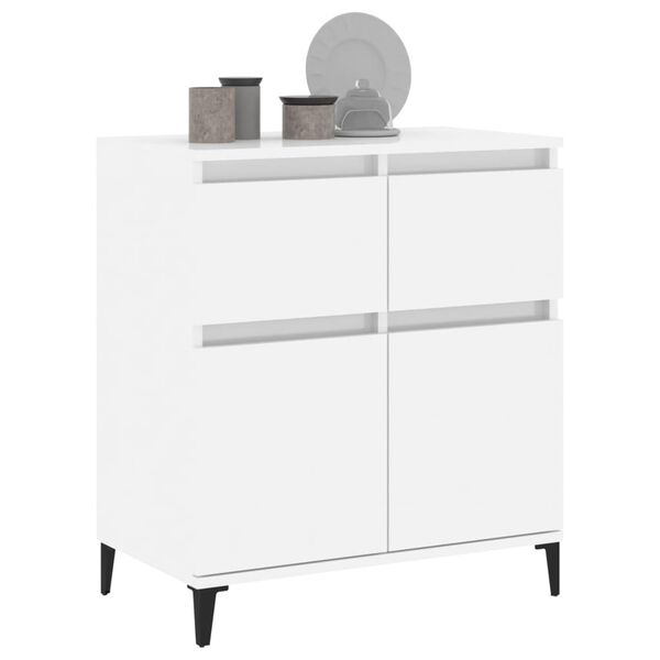 vidaXL Sideboard High Gloss White 60x35x70 cm Engineered Wood