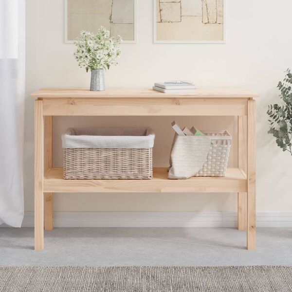 vidaXL Console Table 110x40x75 cm Solid Wood Pine