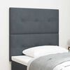 vidaXL Headboard with Headboard Dark Grey 80 cm Faux Leather