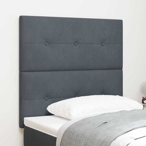 vidaXL Headboard with Headboard Dark Grey 80 cm Faux Leather