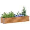 vidaXL Garden Raised Bed Light Brown 195 x 50 x 36 cm Galvanised Steel