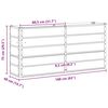 vidaXL Planter Ivory 160 x 40 x 75 cm Steel