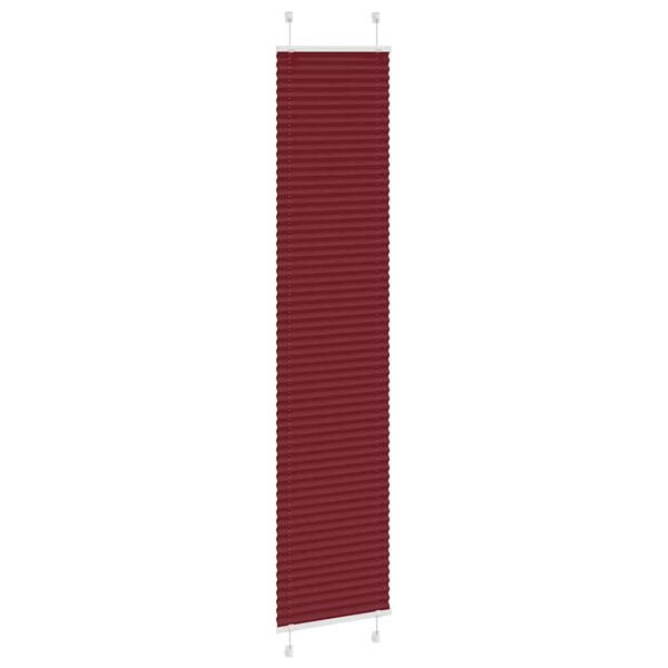 vidaXL Pleated Blind Bordeaux Red 40x200 cm Fabric Width 39.4 cm Polyester