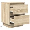 vidaXL Bedside Cabinets with LED Lights&nbsp;2 pcs Sonoma Oak 38x34x50 cm
