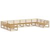 vidaXL Outdoor Sofa Set 10 pcs White Solid Acacia Wood