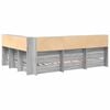 vidaXL Bookcase Bed Grey sonoma 160 x 200 cm Engineered wood