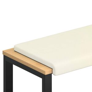 vidaXL Bench Cushion Corduroy Cream Depth 35 cm