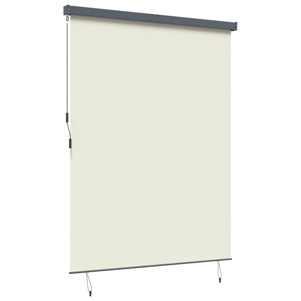 vidaXL Roller Blind Striped Cream 200 x 250 cm Fabric and Aluminum