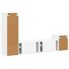 vidaXL TV Cabinet Set Wall-mounted 4 pcs White Engineered Wood