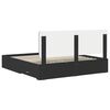 vidaXL Bed Frame with Headboard Black 200 x 200 cm Engineered Wood