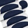 vidaXL Stair Mats Self-adhesive 30 pcs 56x17x3 cm Navy Half Round