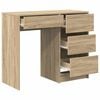 vidaXL Desk with Drawer Sonoma oak 90 x 37.5 x 75 cm Engineered Wood