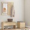 vidaXL Hallway Furniture Set Sonoma Oak Engineered Wood