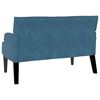 vidaXL Bench Blue 112 x 65.5 x 75 cm Velvet