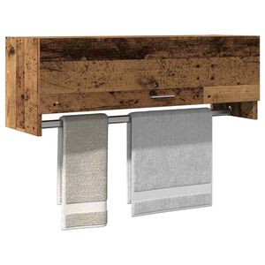 vidaXL Wardrobe Old Wood 100x32,5x35 cm Engineered Wood