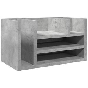 vidaXL Desk Organiser Concrete Grey 44,5x24x25 cm Engineered Wood