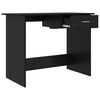 vidaXL Desk with Drawer Black Oak 100 x 50 x 76 cm Engineered Wood