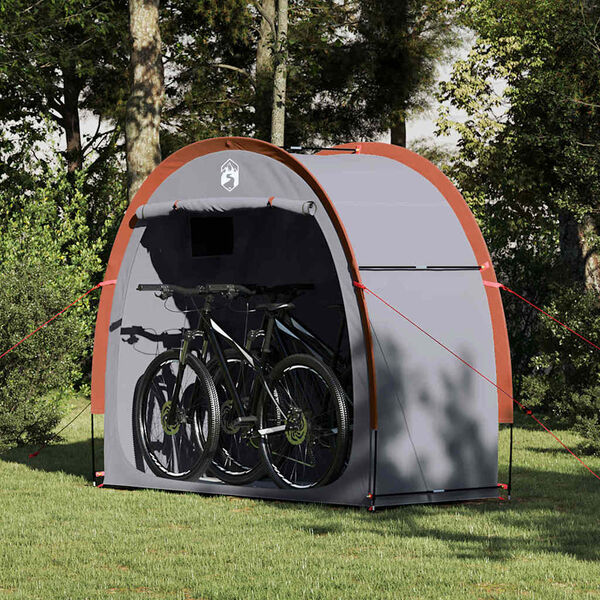 vidaXL Bike Storage Tent with Roof Grey and Orange 210 x 90 x 174 cm
