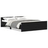 vidaXL Bed Frame without Mattress Black Oak 140x200 cm Engineered Wood