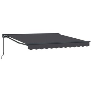 vidaXL Retractable Awning Anthracite 300 x 250 cm Aluminium and Fabric