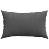 vidaXL Sofa Pillows 2 pcs Dark Grey 50 x 30 cm Corduroy Fabric